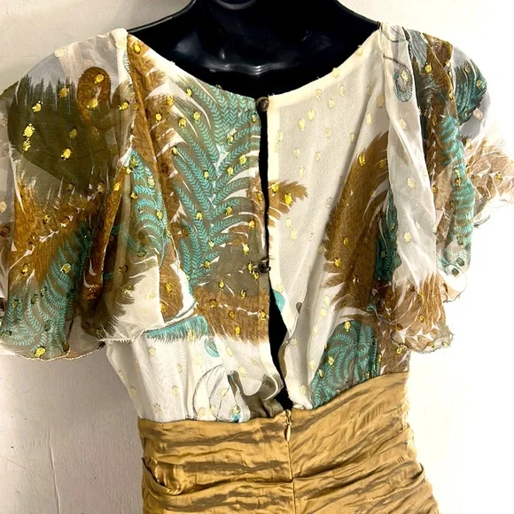 NICOLE MILLER Gold Cocktail Dress - Picture 5 of 5